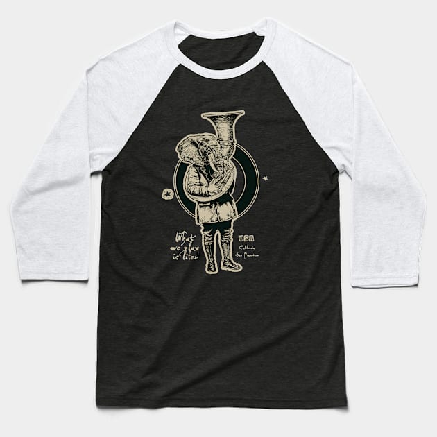 Elegant Ele! Baseball T-Shirt by teespot